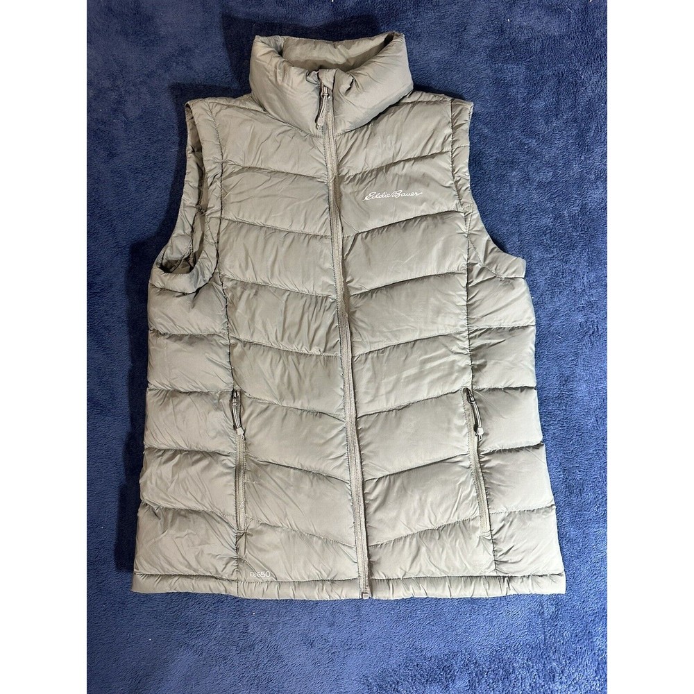 Eddie Bauer Women’s EB650 Down Puffer Vest Full Zip Sage Green Size Medium